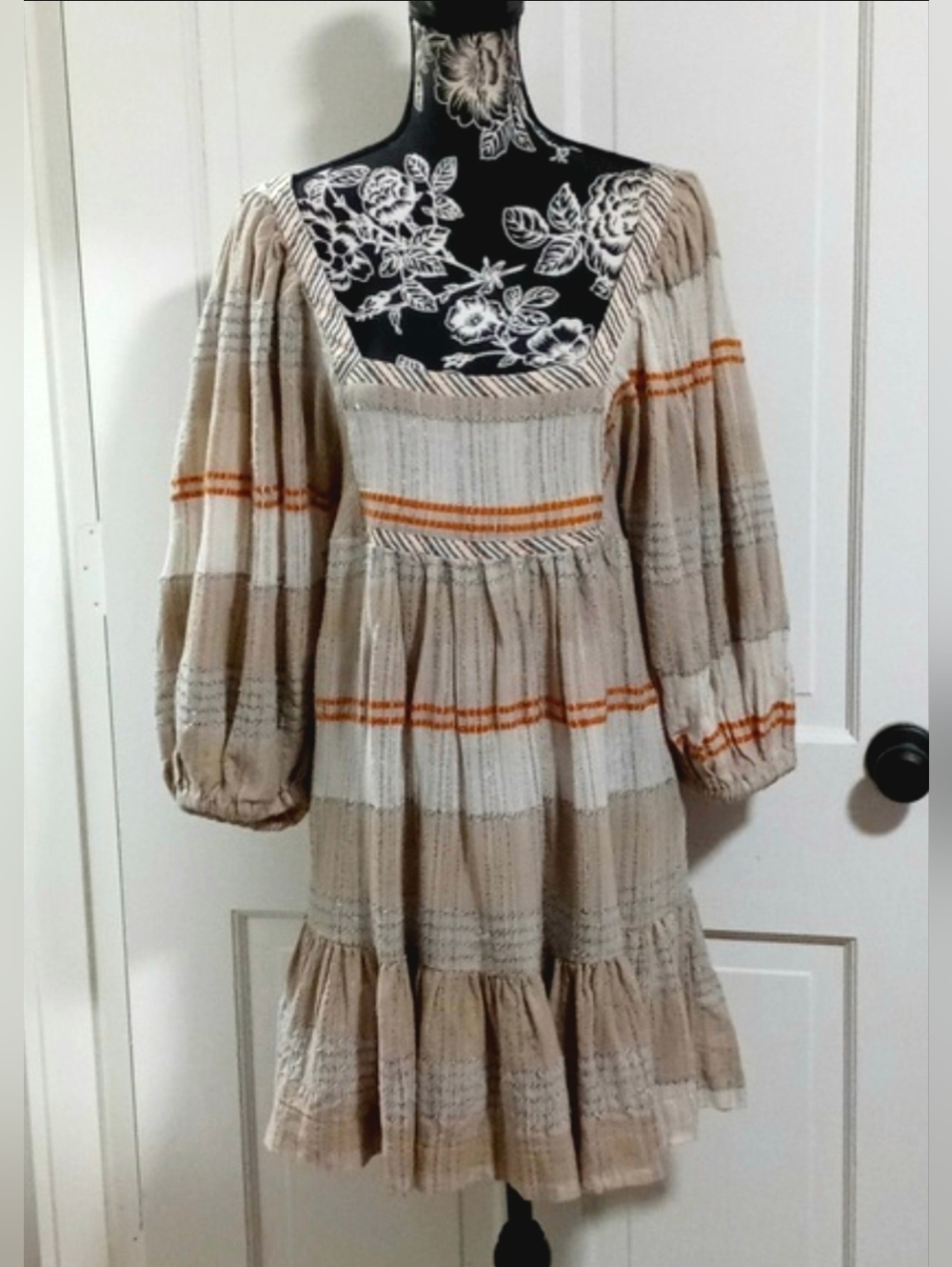 🆕️ 🧡Free People🧡 - Cozy Striped Mini Dress - Picture 3 of 16